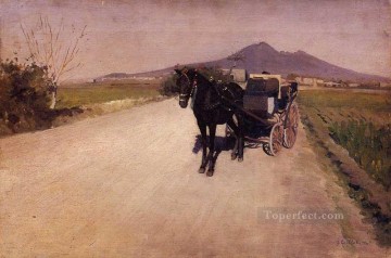Gustave Caillebotte Painting - Una carretera cerca de Nápoles Gustave Caillebotte